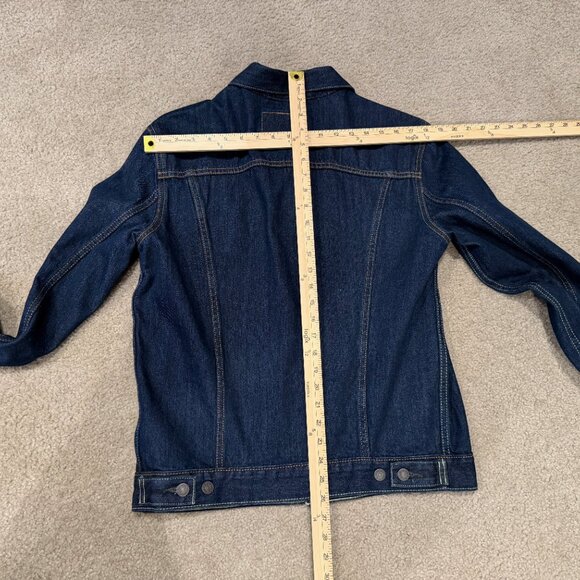 Levis 72334 Trucker Jacket Men’s Large Blue Dark Wash Denim Jean Jacket - Picture 4 of 6